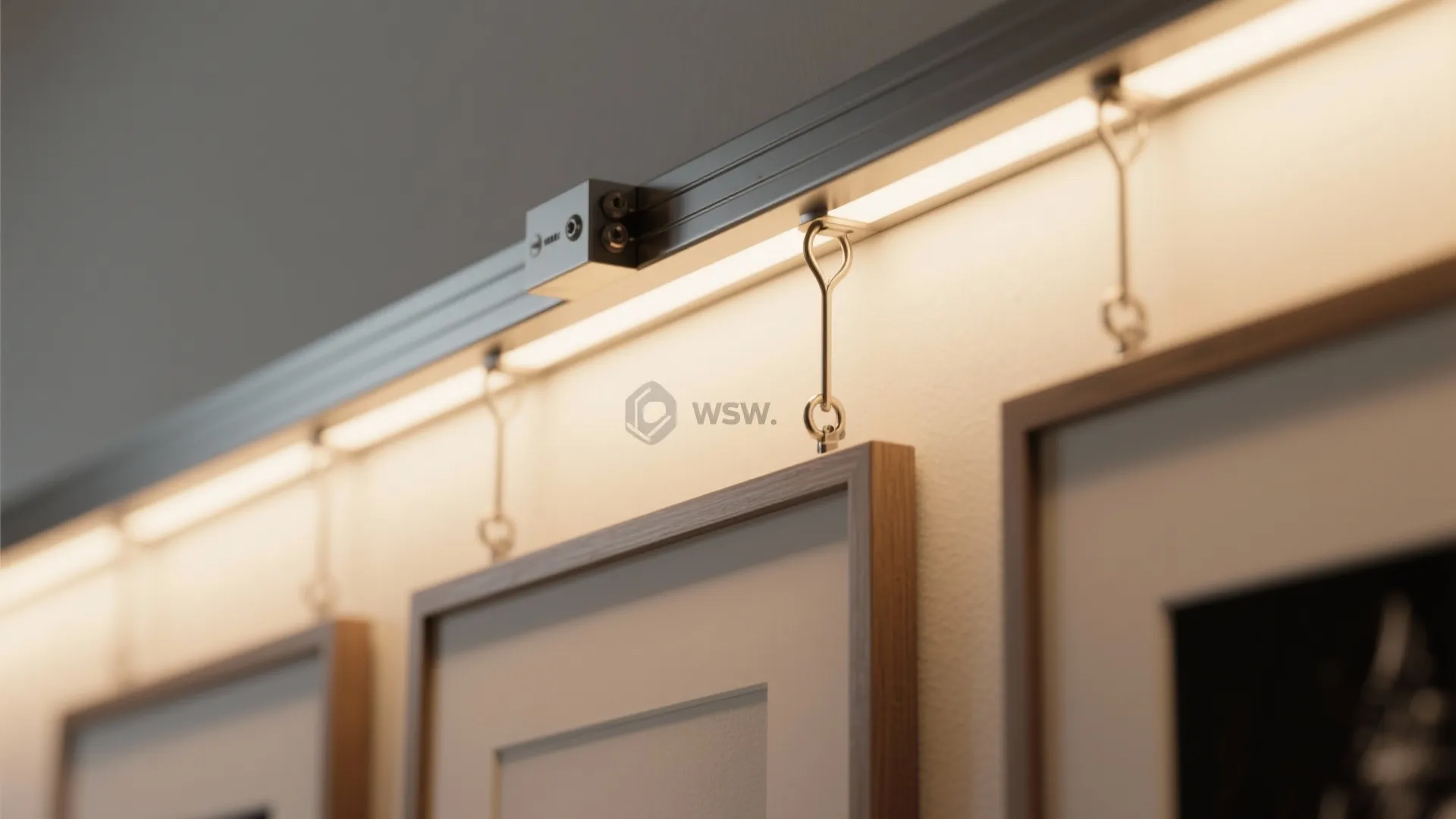 4. Changeable rails and led picture lighting