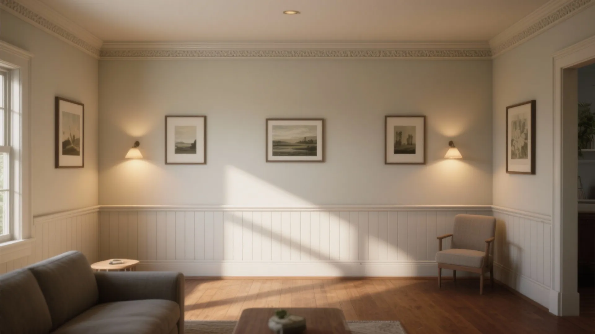 4. Combine crown with picture rails and chair rails