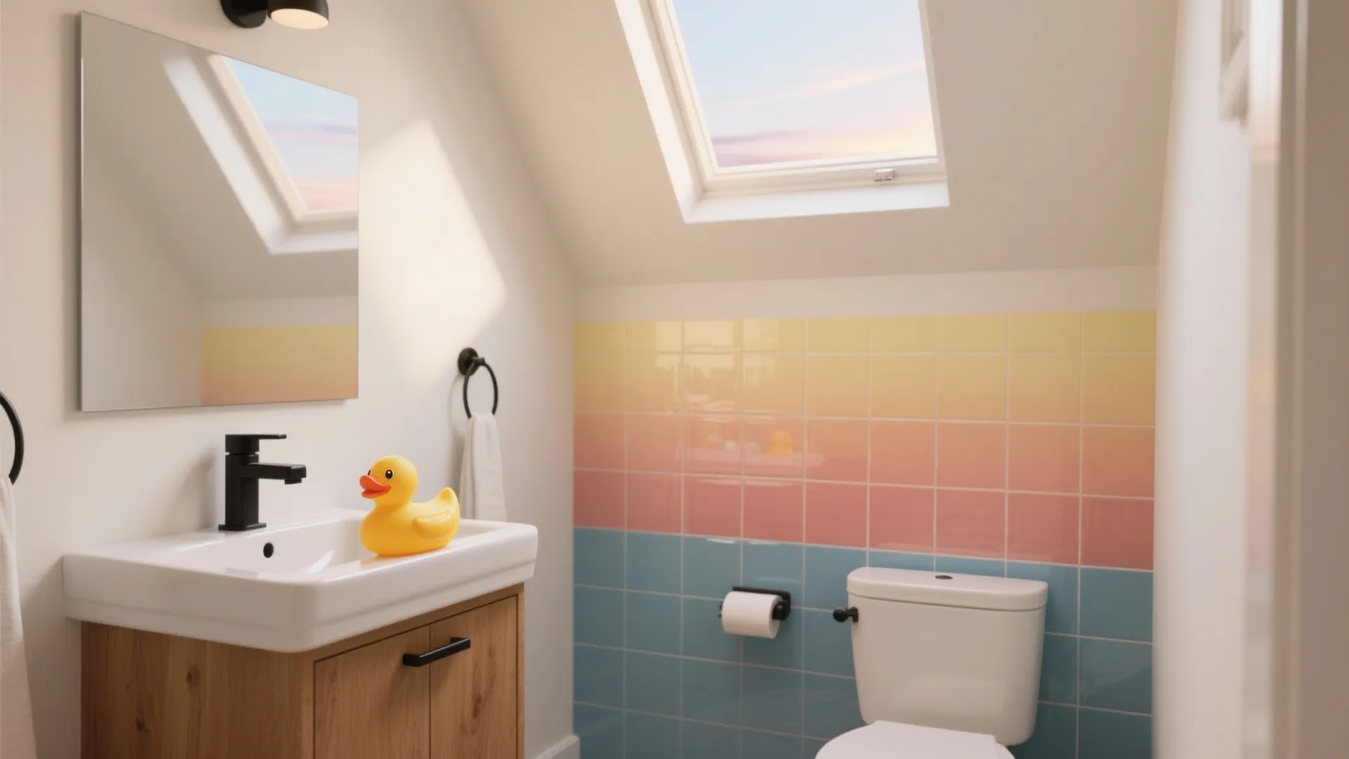 5 Rainbow Bathroom Decor Ideas: Colorful, practical, and small-space friendly rainbow bathroom decor ideas I use with clients