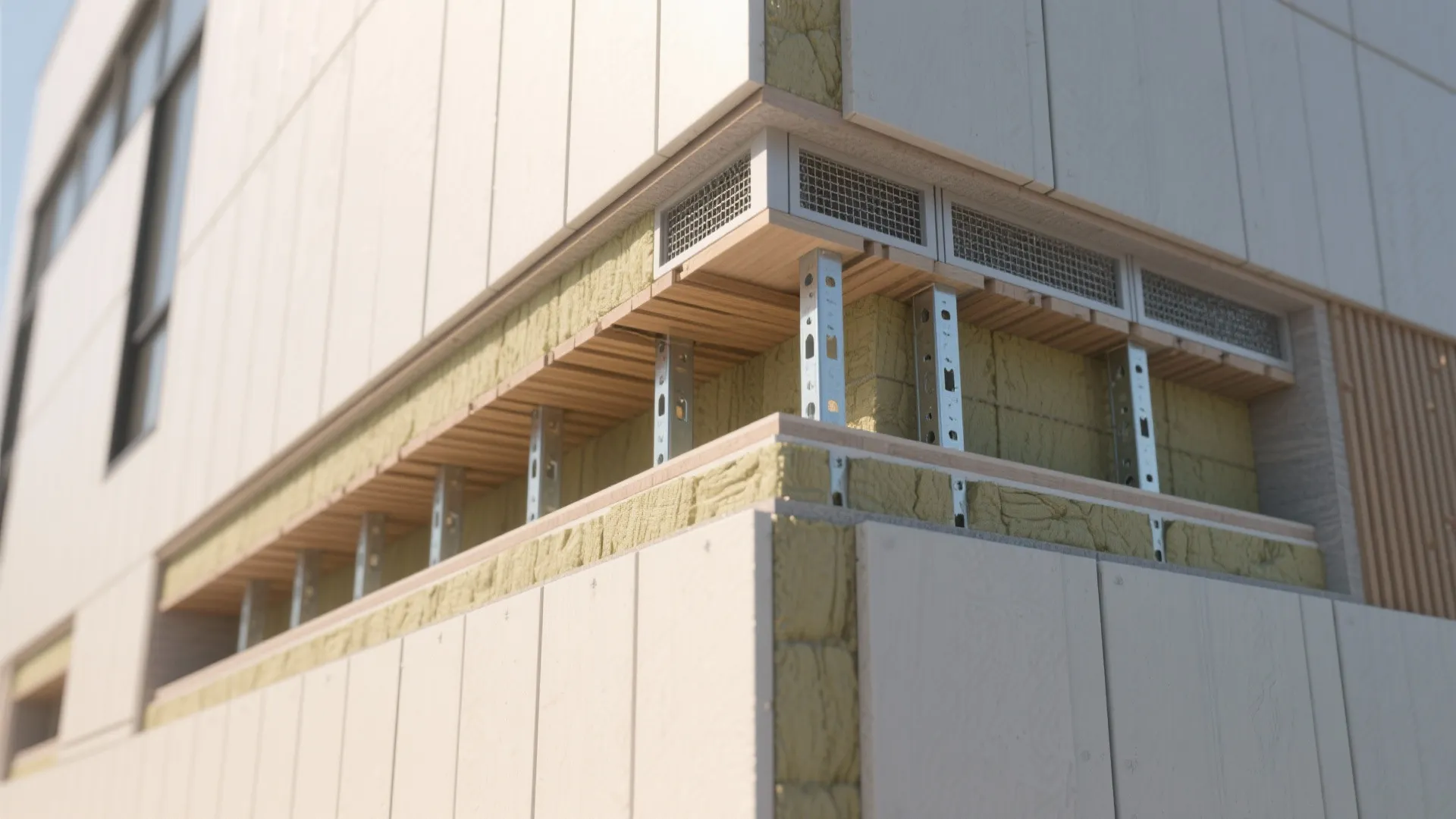 2) Ventilated Rainscreen With Continuous Insulation