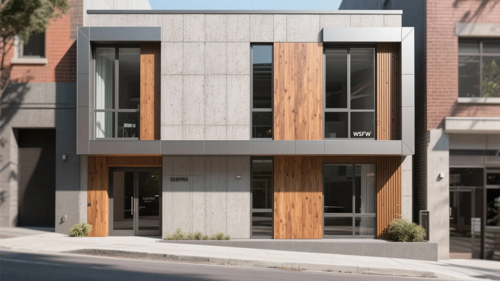 Mixed-Material Rainscreen Panels