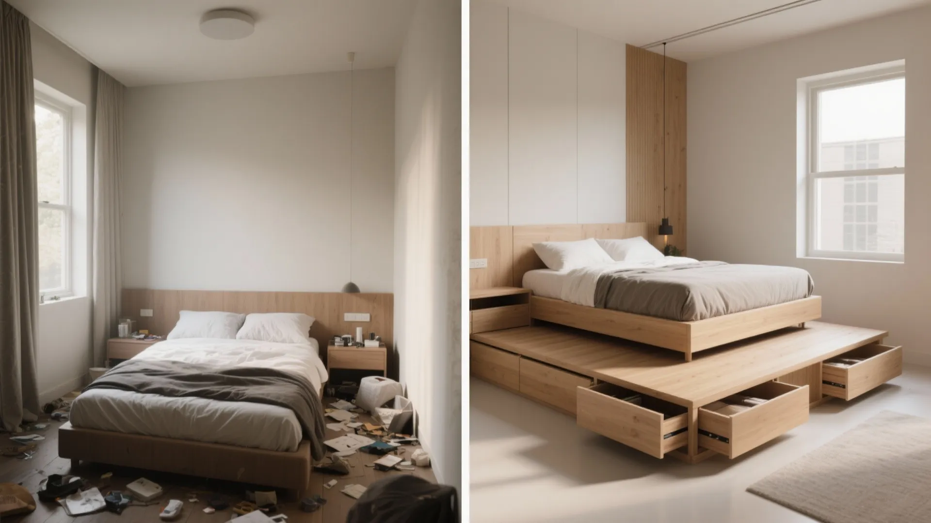5. Raise the bed for storage & visual lift
