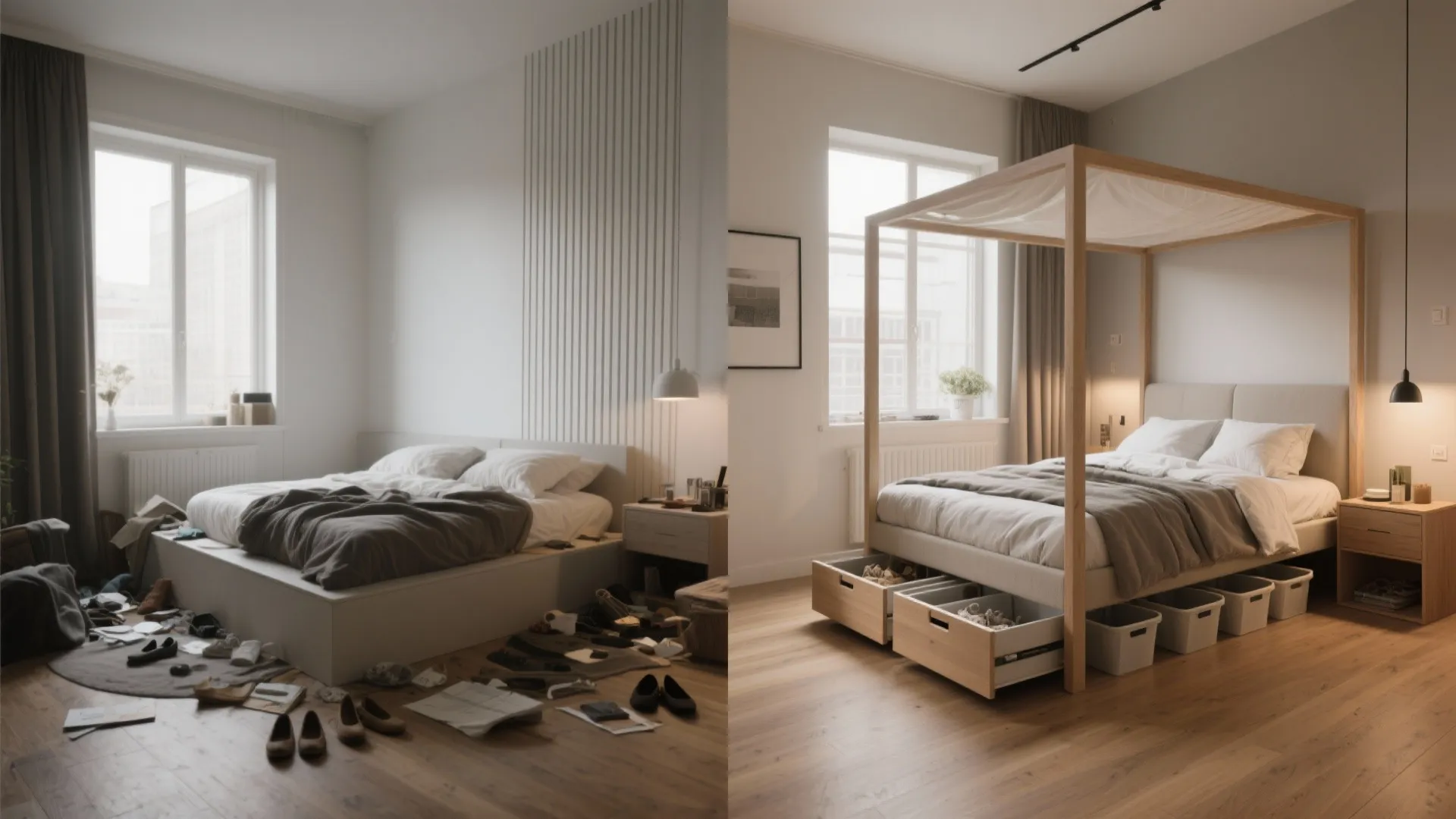 3. Raise the Bed for Under-Bed Storage