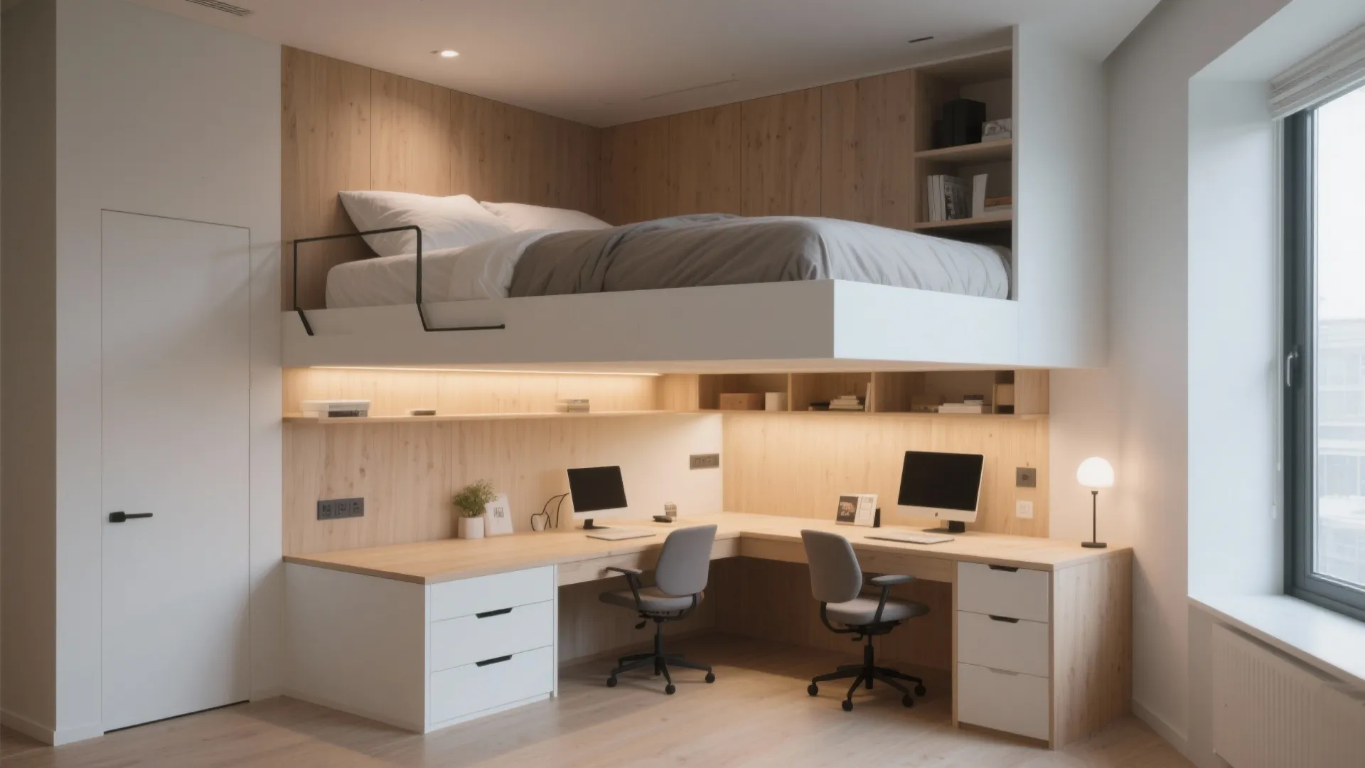 Raised Platform with Hidden Workspace