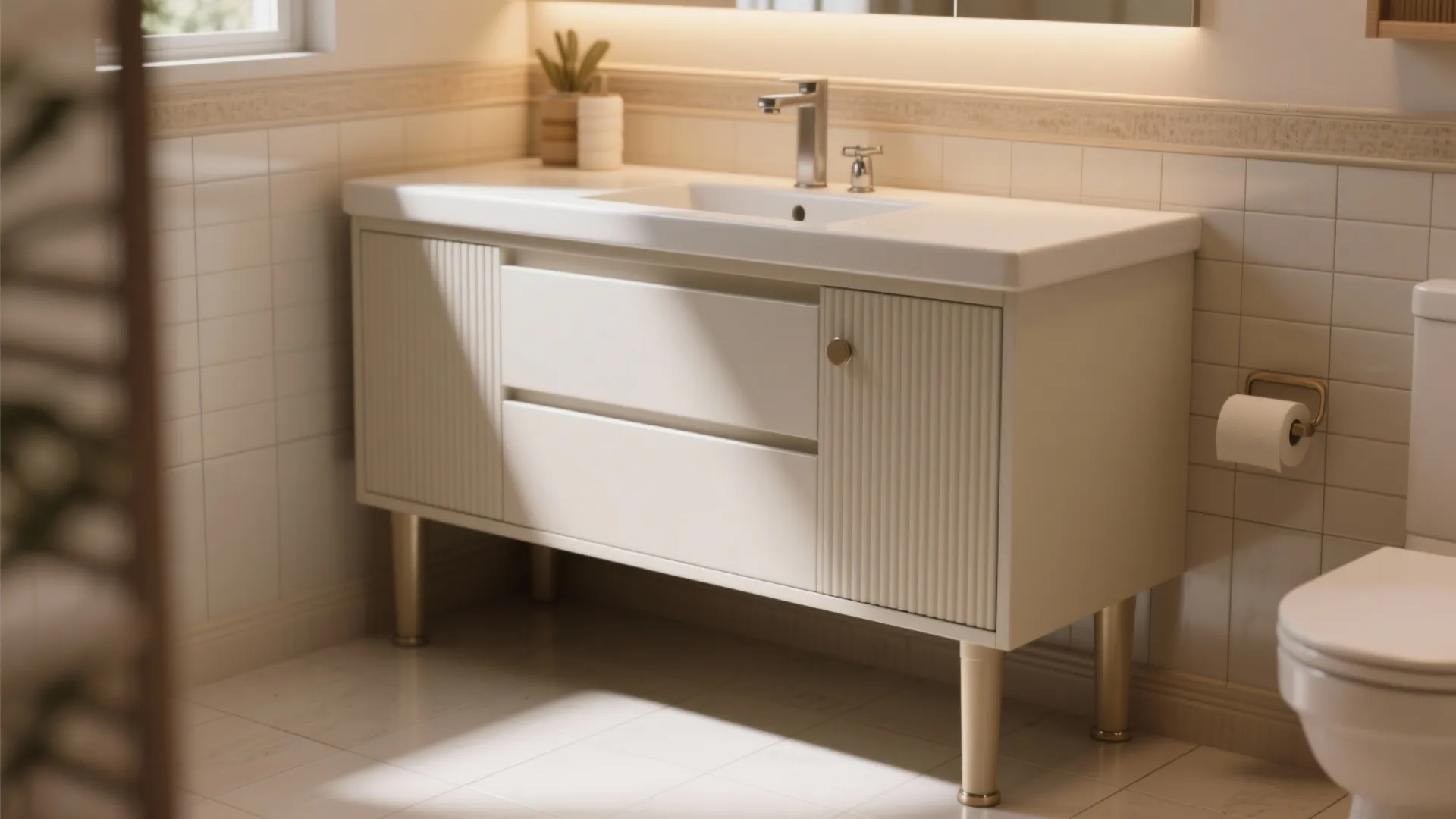 3. Choose moisture-resistant cabinetry and raised bases