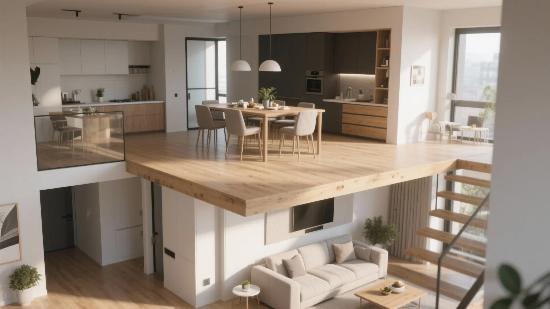 9. Floor Levels for Subtle Separation