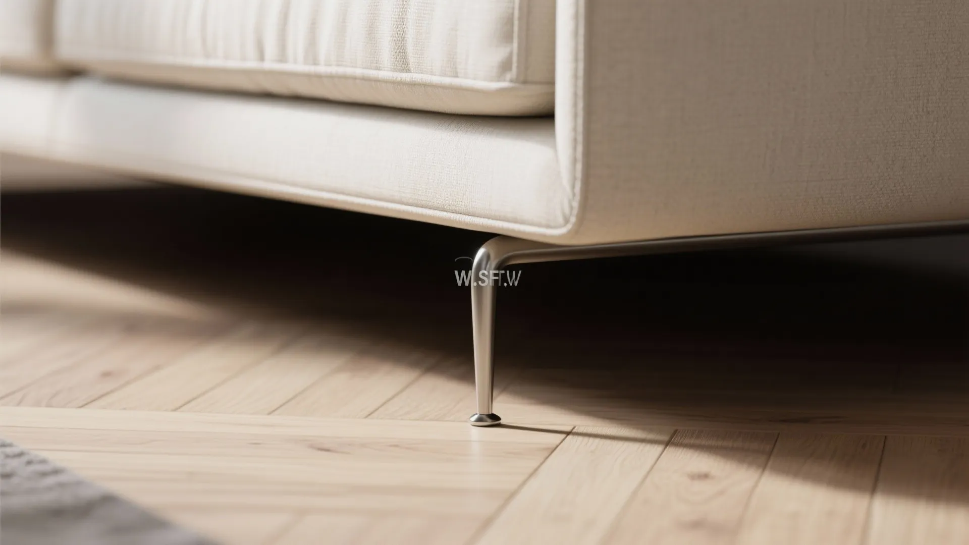 1. Choose a slim-profile sofa with raised legs