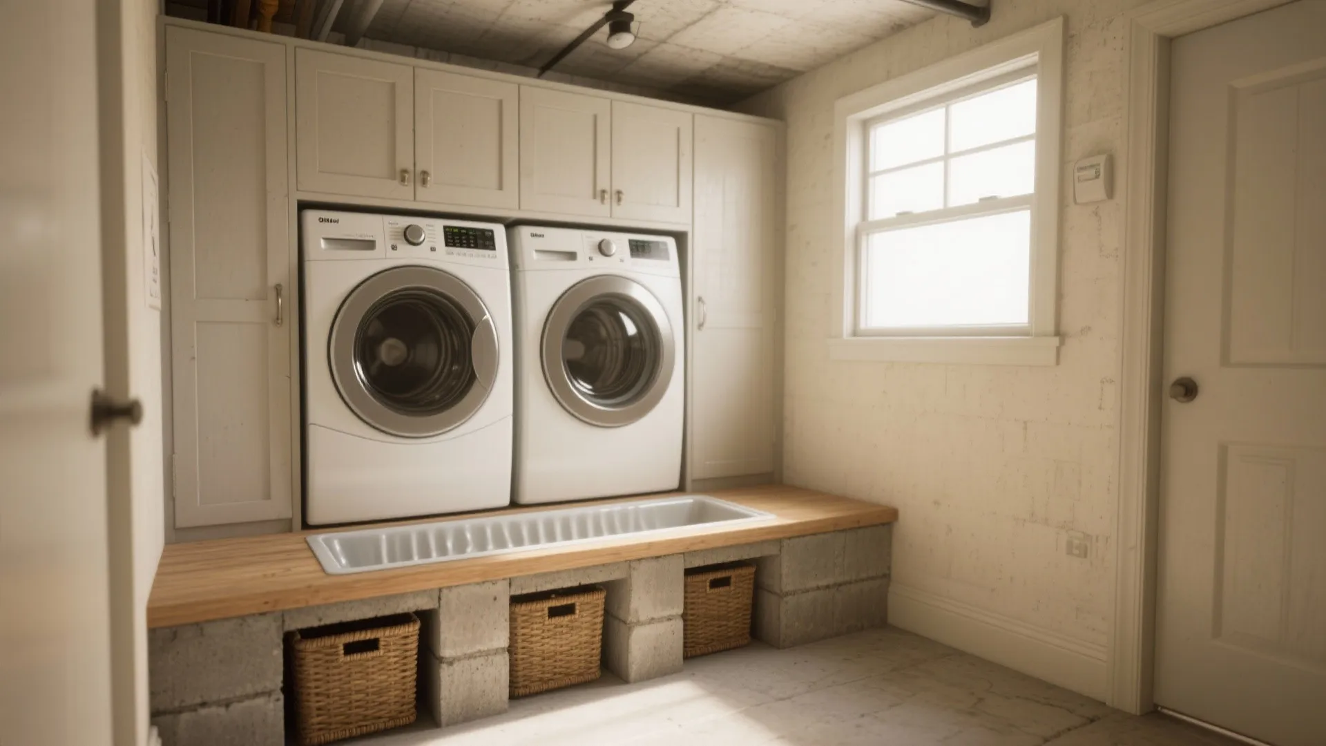 1. Dedicated Laundry Zone with Raised Platform