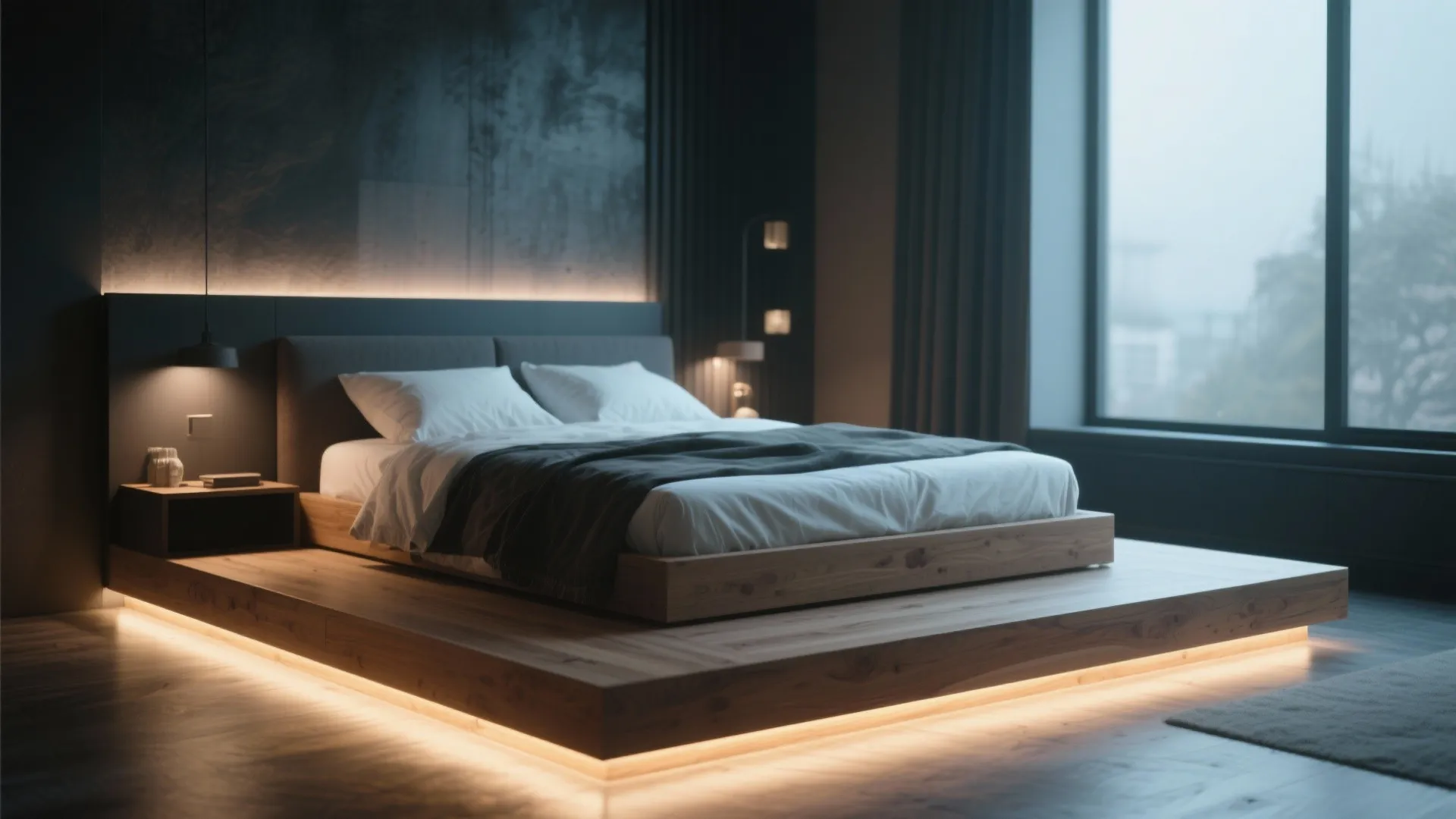 9. Bed on a Raised Platform