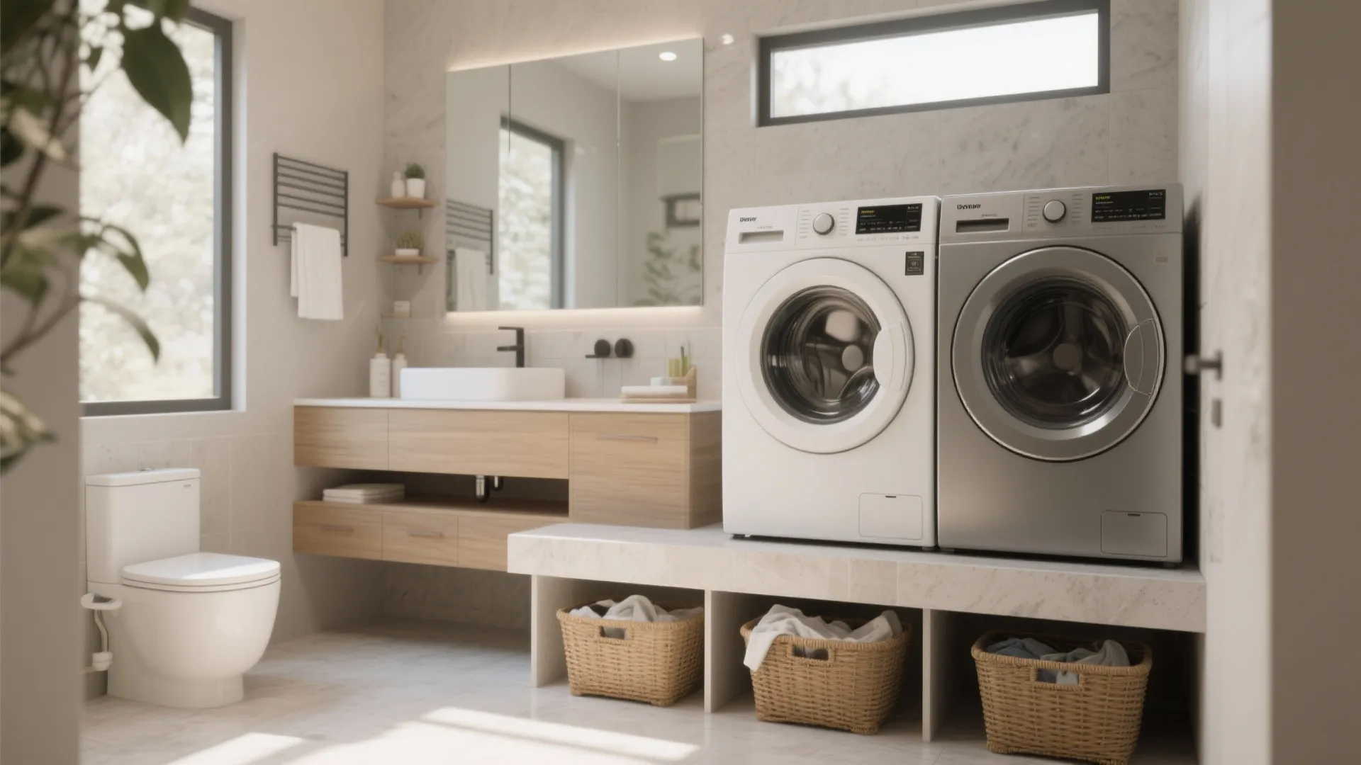 7. Raised Washer-Dryer Platform