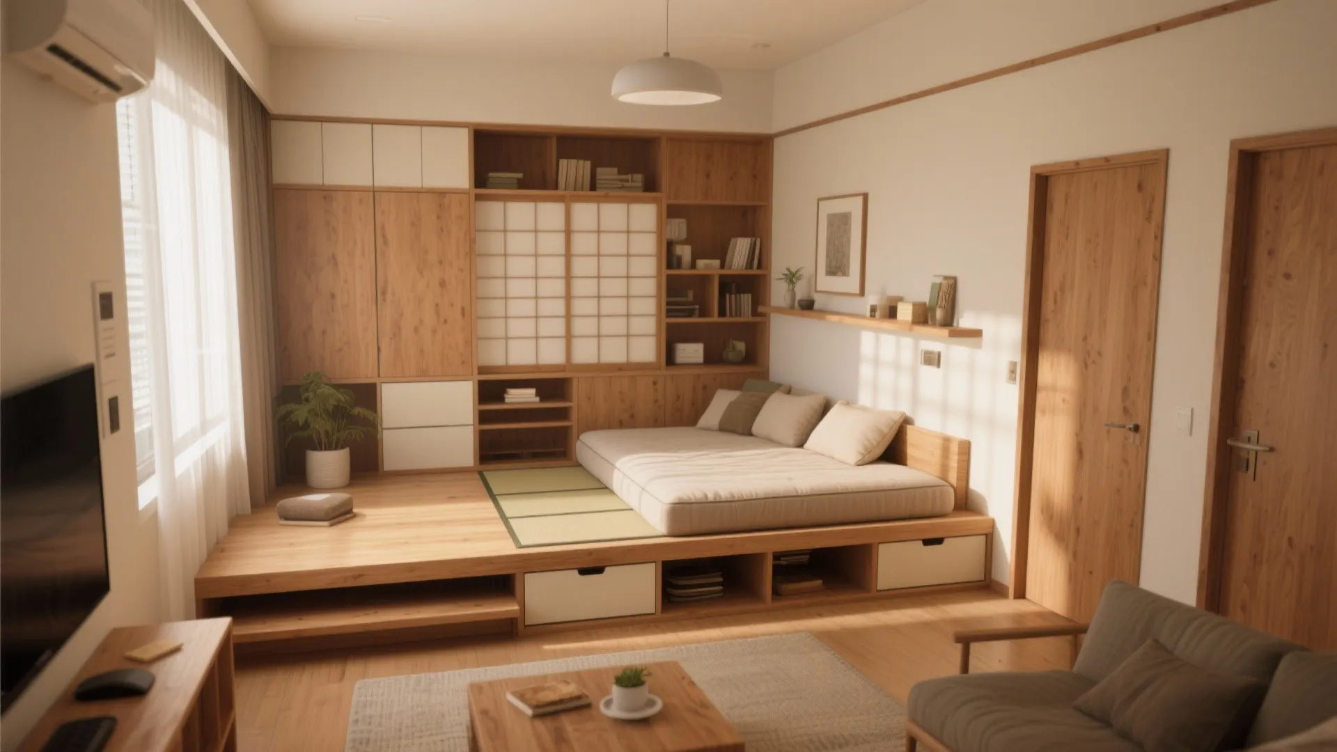 Raised Wooden Platform for Dual Function Use