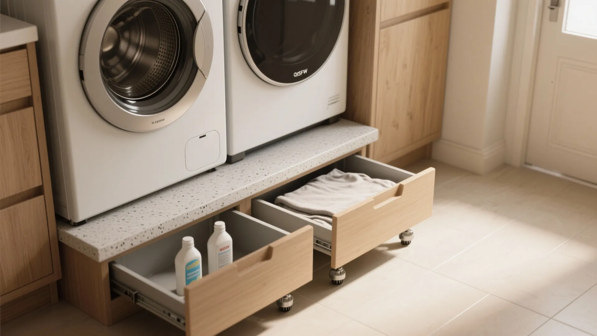 3. Create a raised work platform with storage