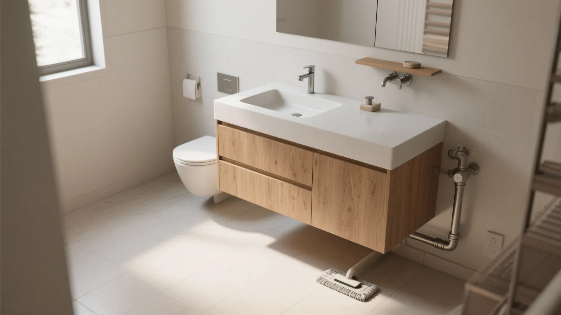 4. Opt for easy-clean fixtures and raised bases