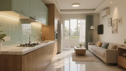 2 BHK Flat in Rajkot: 5 Smart Kitchen Design Ideas