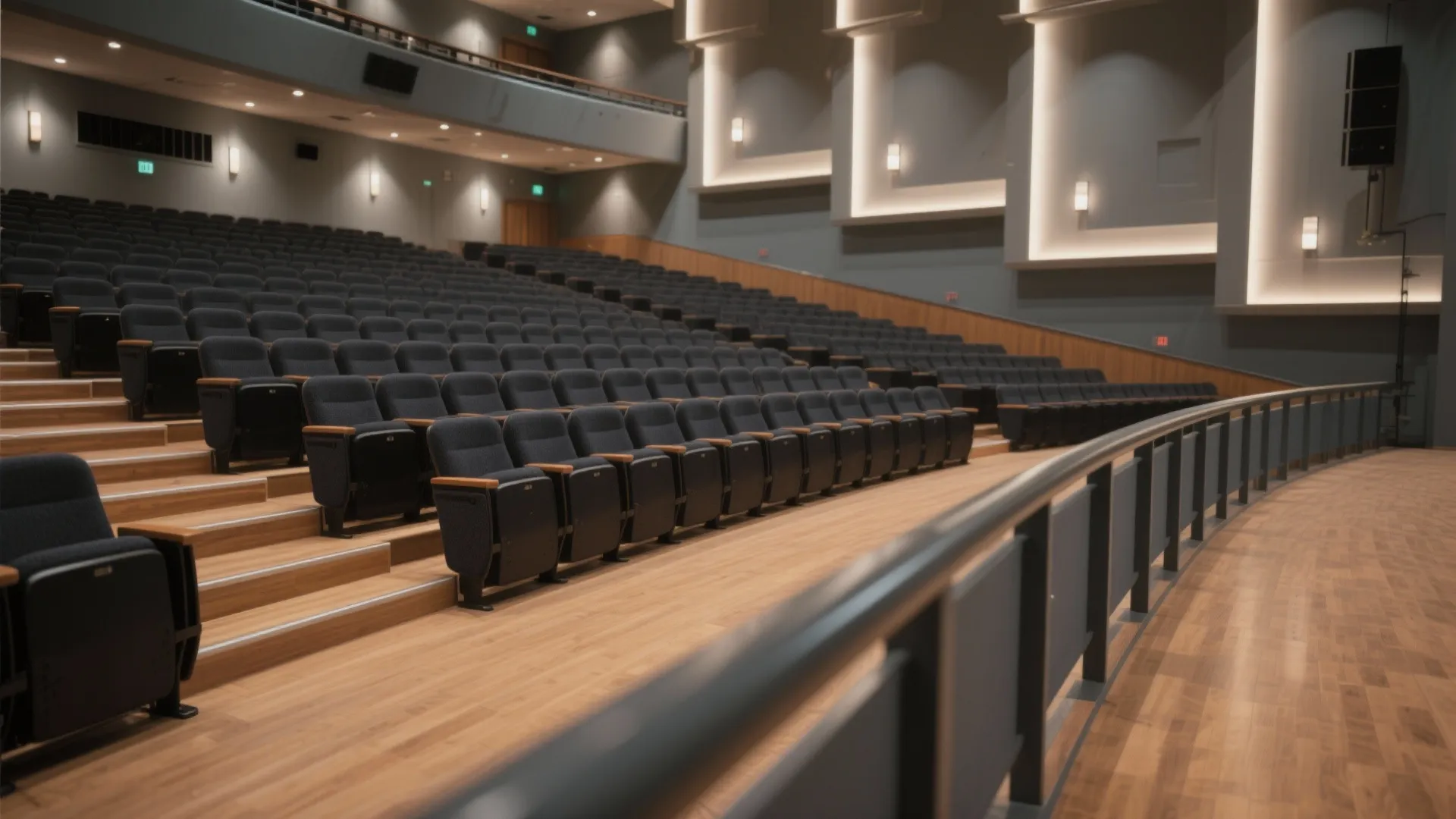 Idea 1: Raked Seating with Staggered Rows for Uninterrupted Sightlines