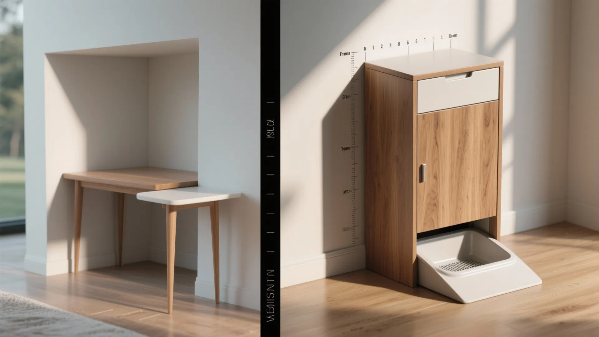 5. Discreet Litter Cabinet with Entry Ramp