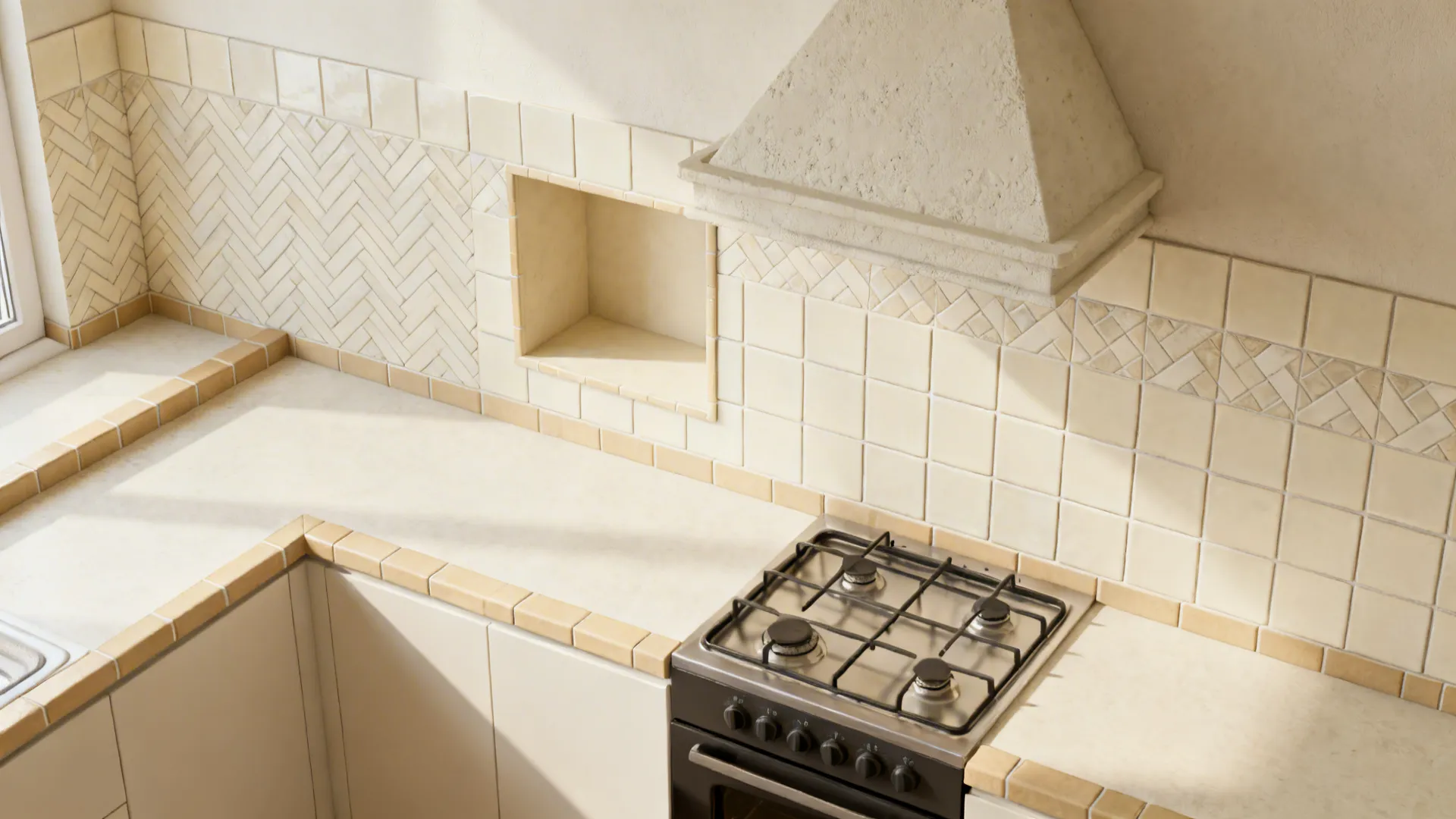 Classic Range Niche and Tiled Backsplash