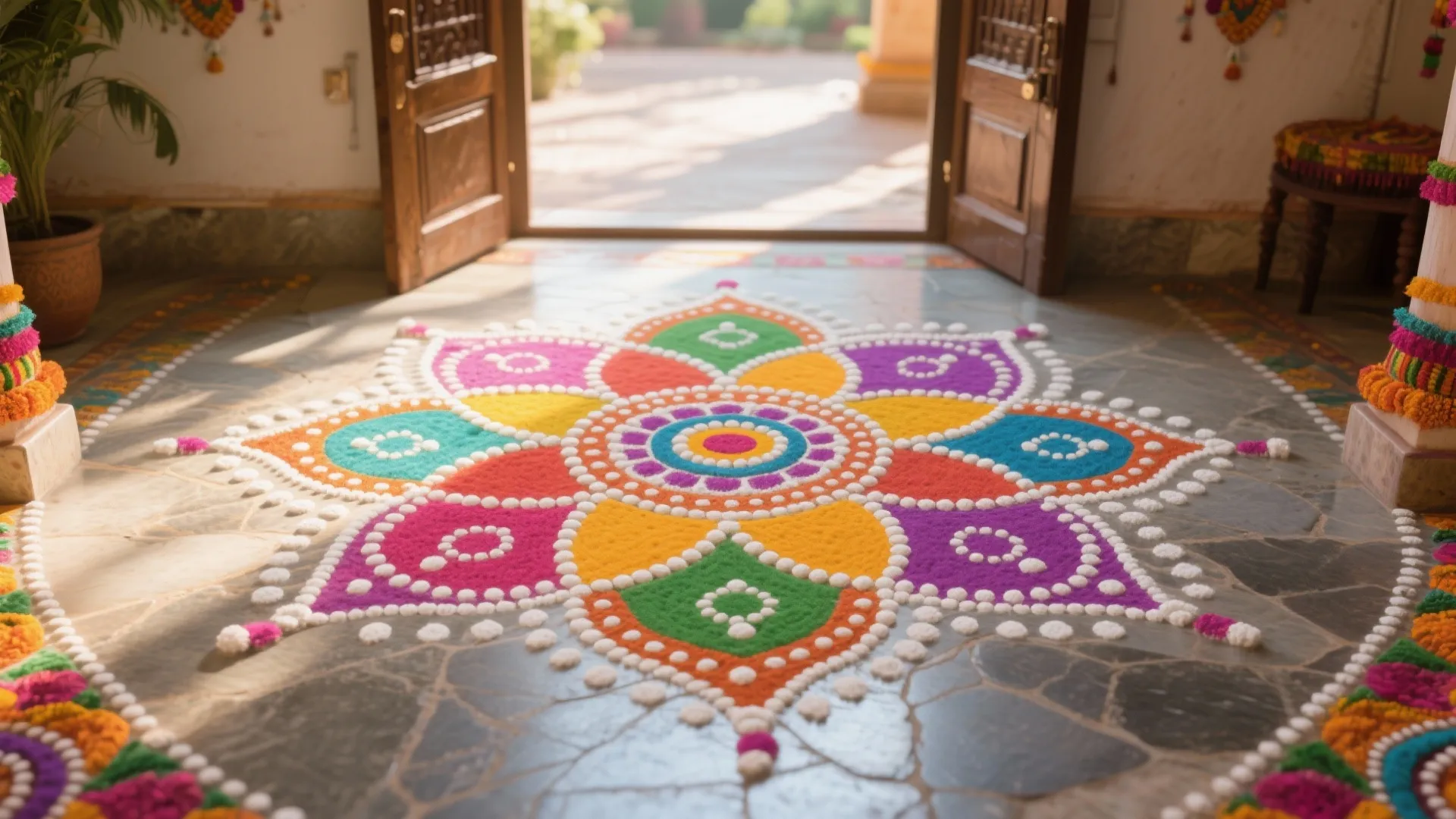 5. Rangoli-Kolam Fusion