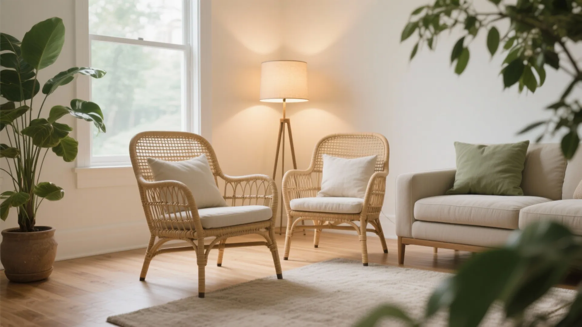 Rattan and Cane Accent Chairs for Airy Vibes