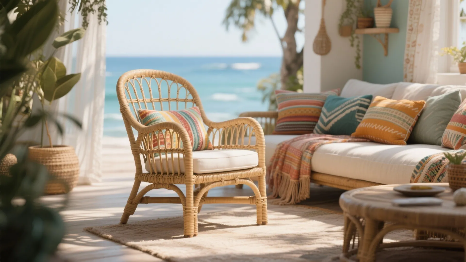 7. Rattan & Cane Accent Chairs