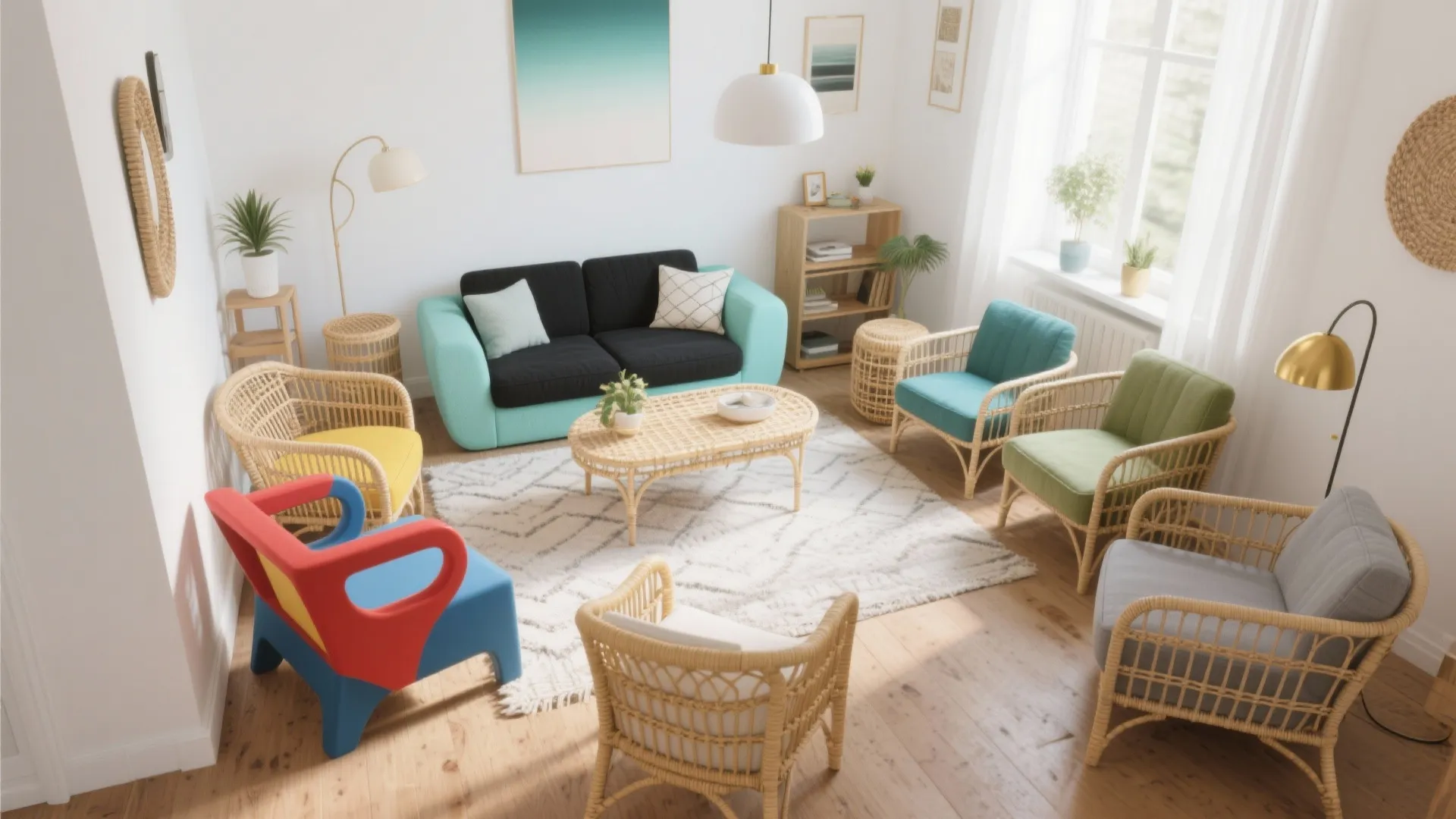 Painted rattan furniture ideas