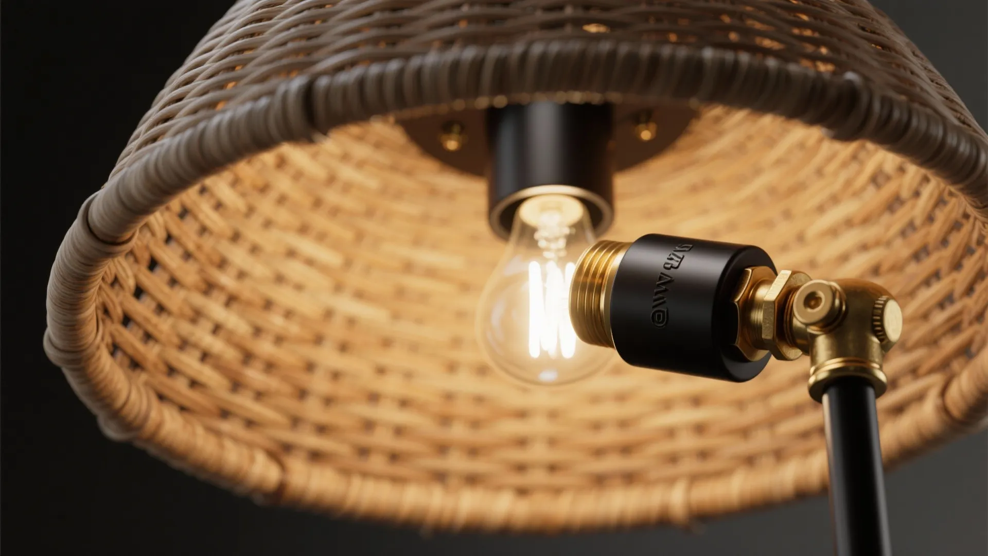 5. Mix-and-Match Rattan with Metal Fixtures