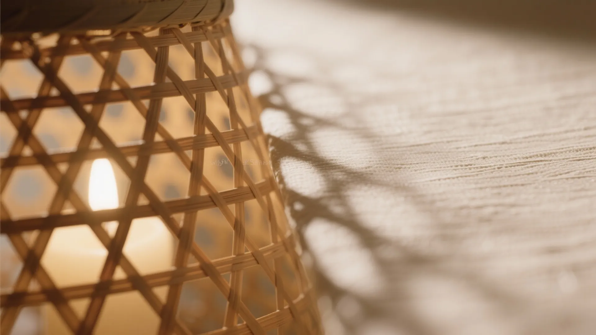 Rattan and parchment shades: natural warmth, vacation-at-home feel
