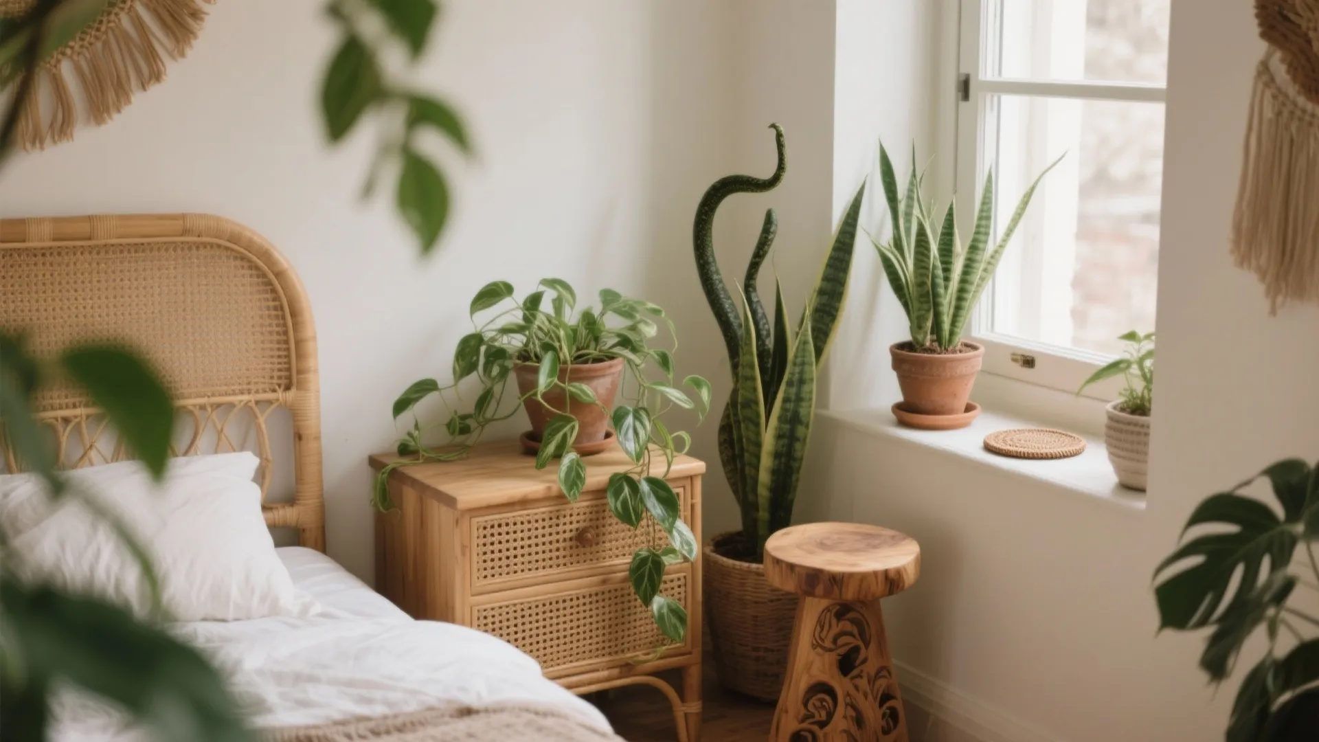 Invite Nature In: Rattan, Wood, and Living Green
