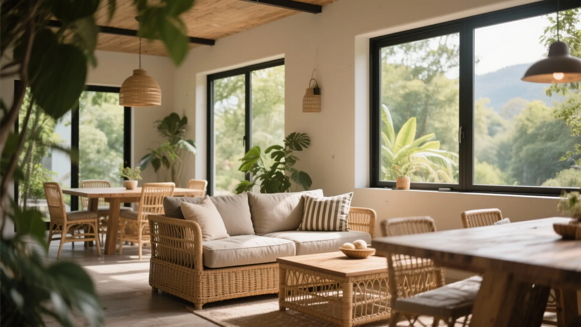 7. Outdoor-Inspired Lounge
