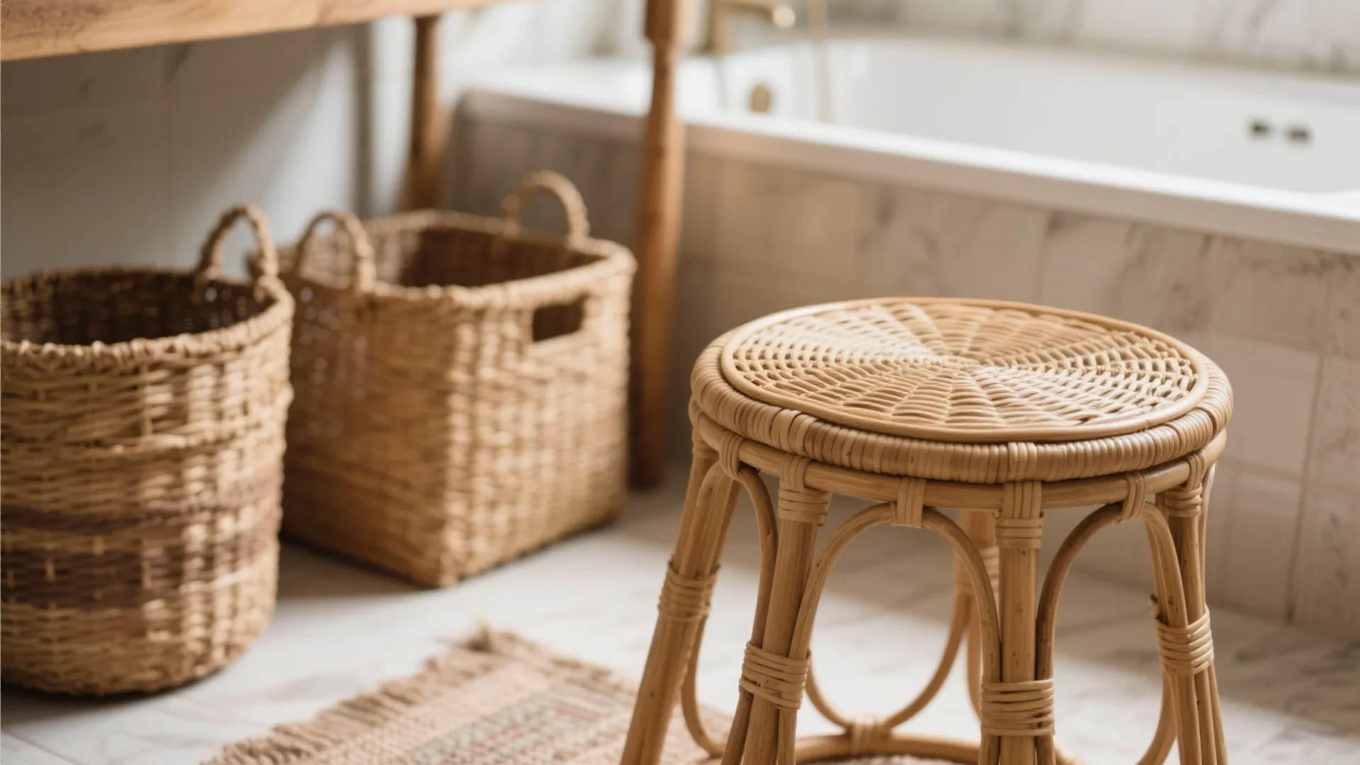 4. Rattan & Wicker Accents