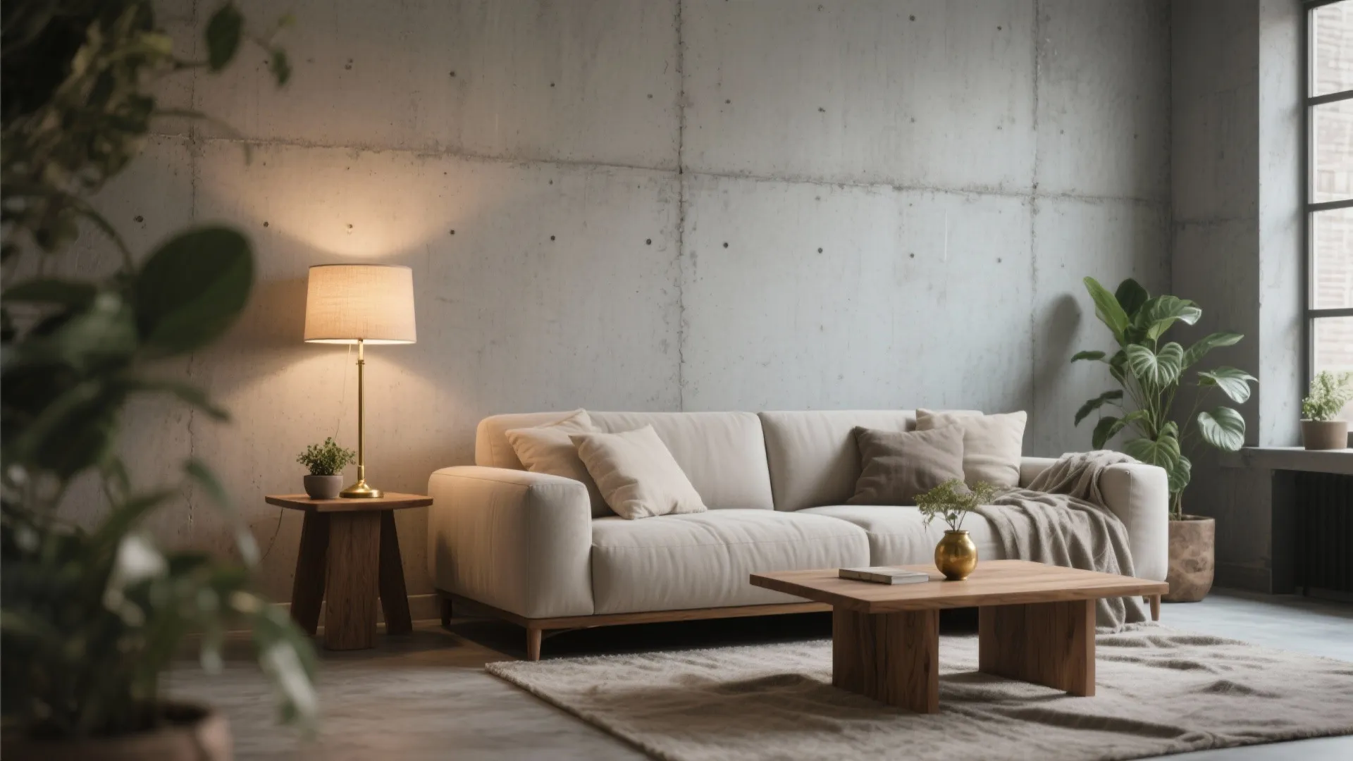 1. Raw concrete chic (but lived-in)