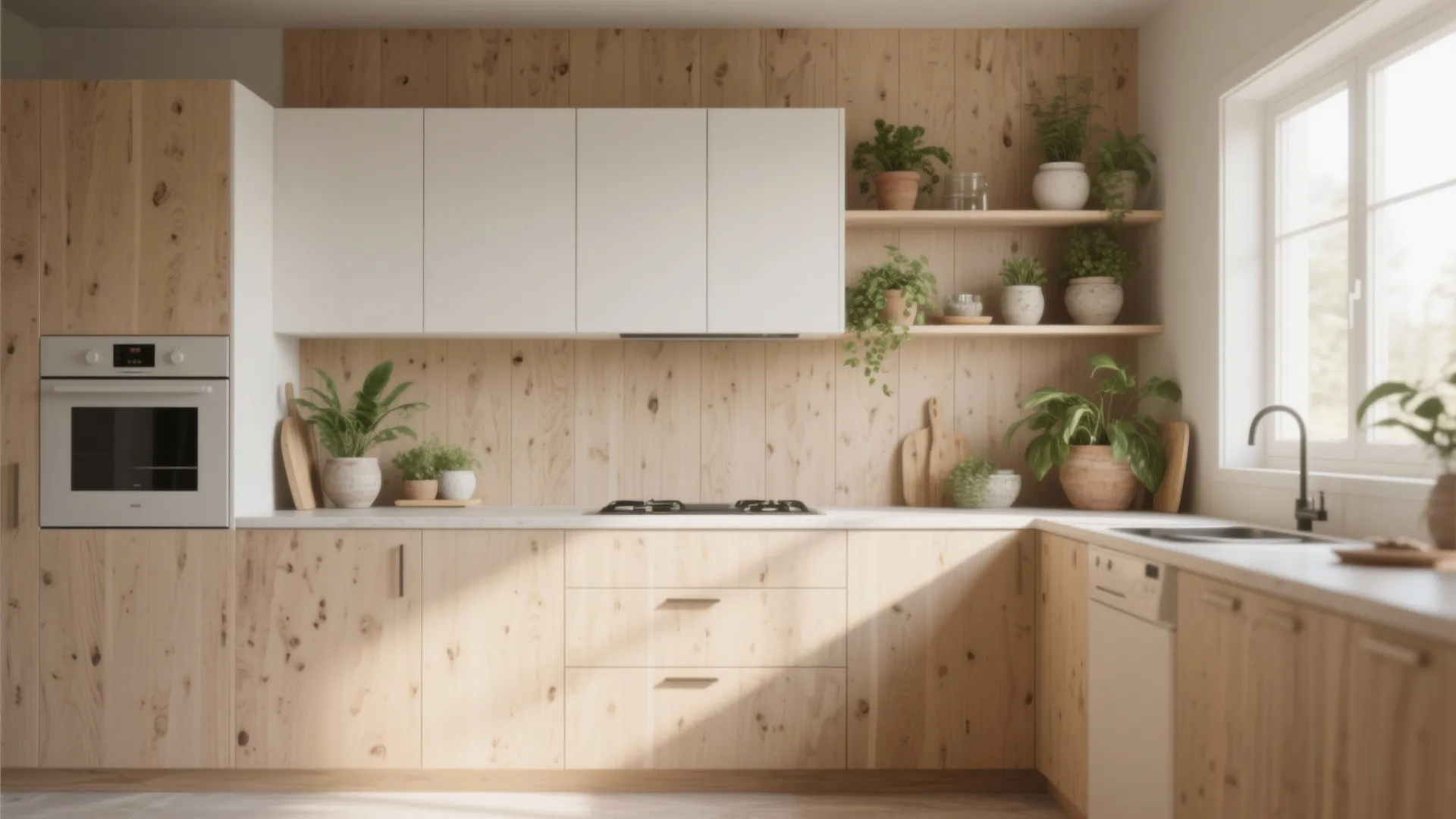 3. Raw Plywood Minimalism