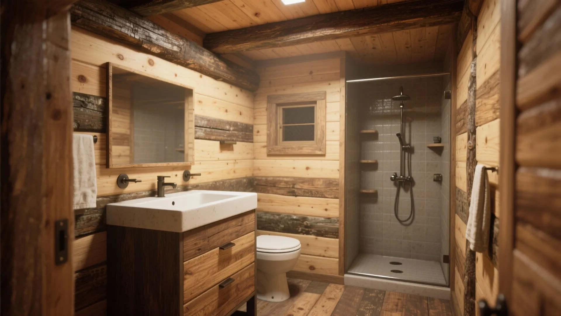 1. Celebrate raw wood—mixed grains, layered textures