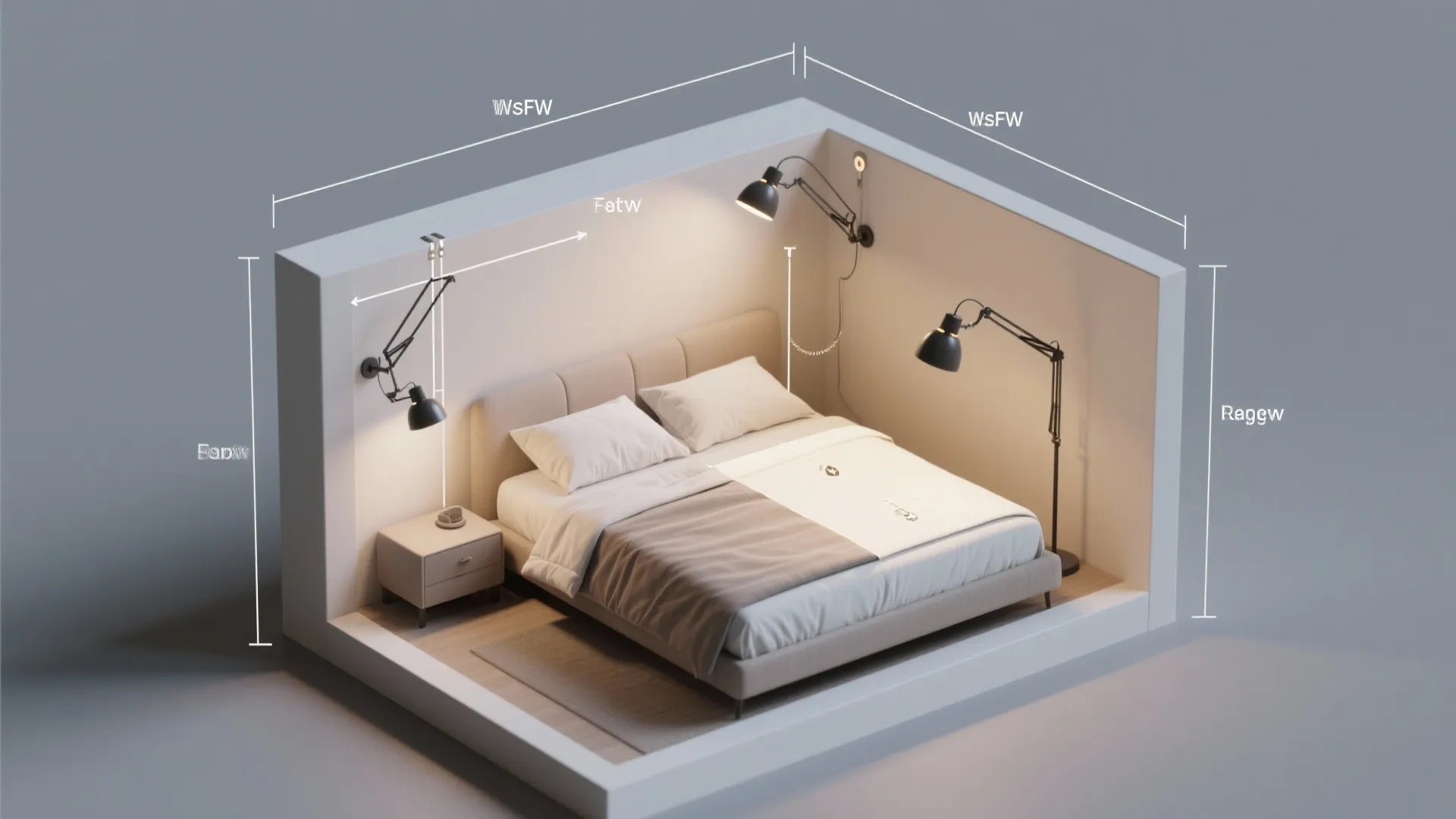 Adjustable arm lamps for reading comfort