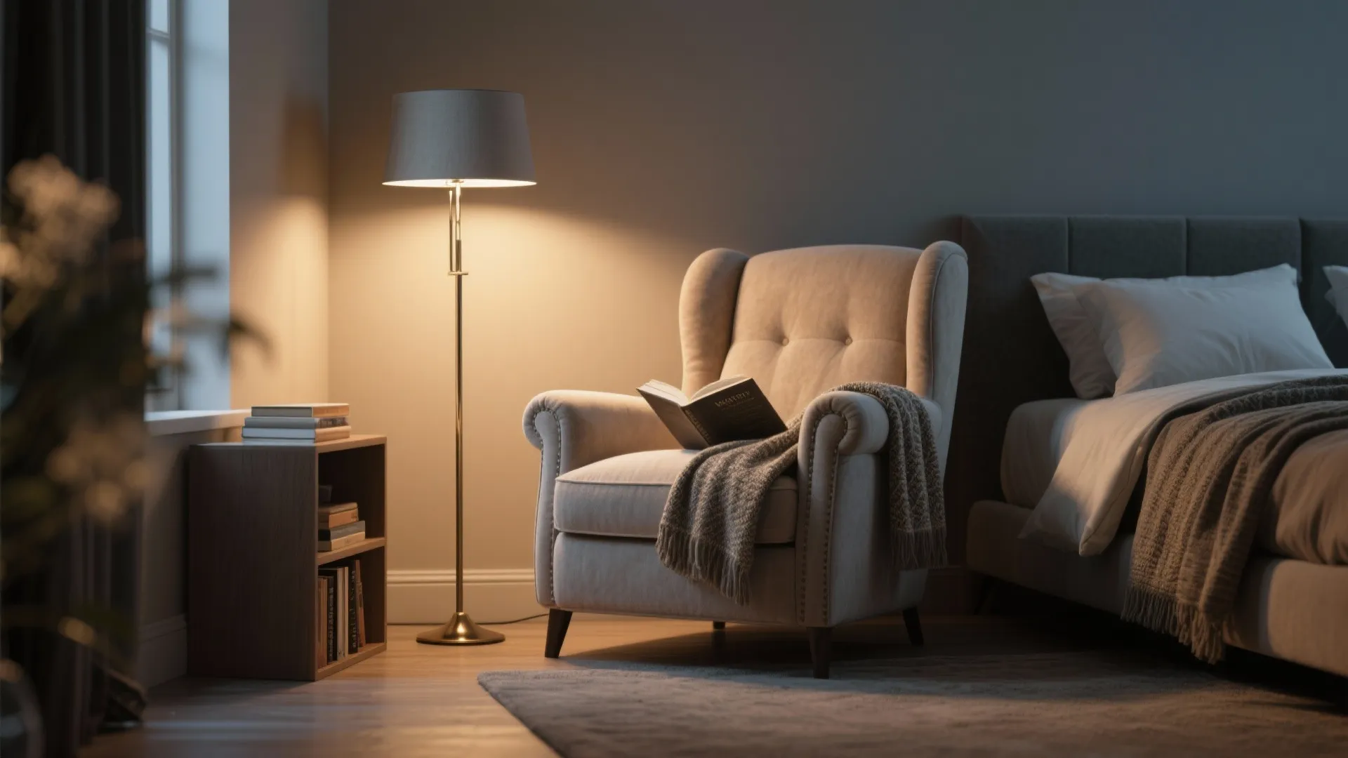 4. Reading Armchair with Floor Lamp