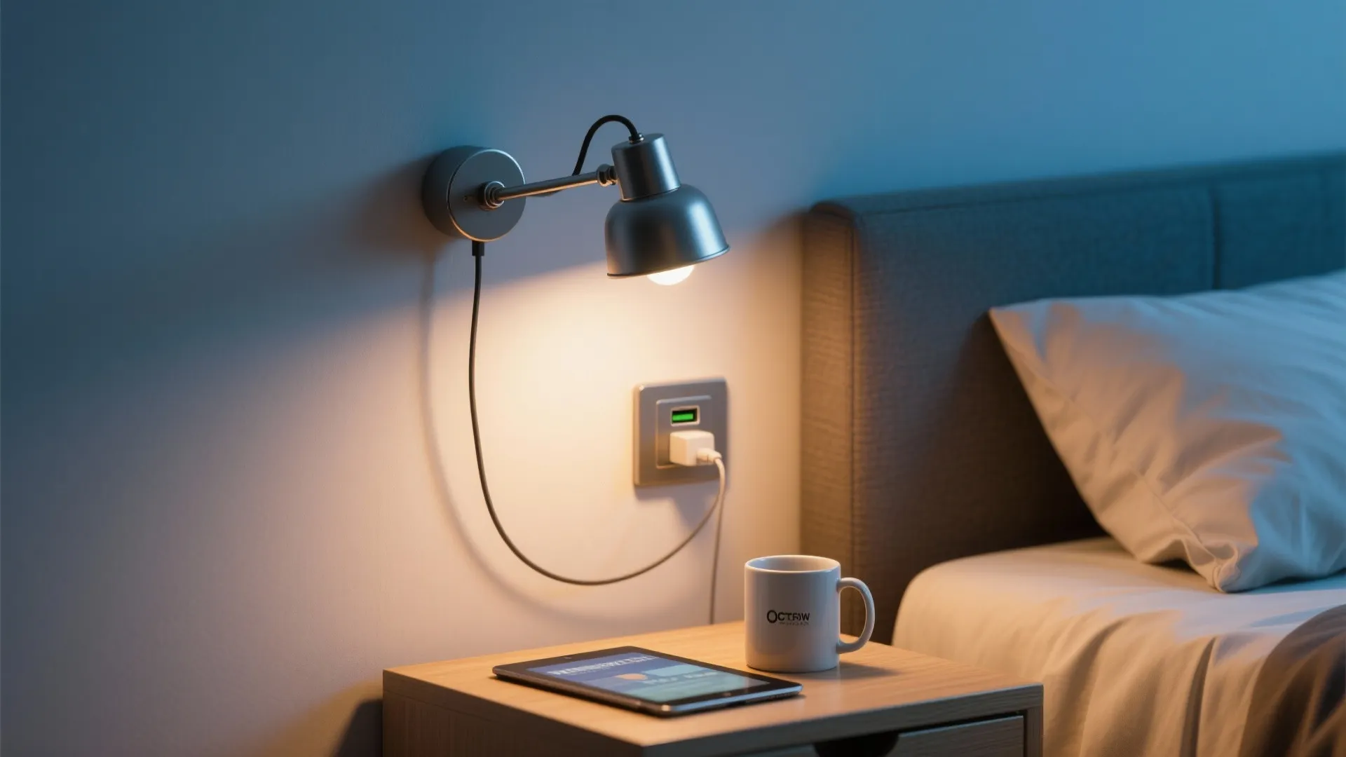 3. Adjustable Reading Lamp with USB Ports