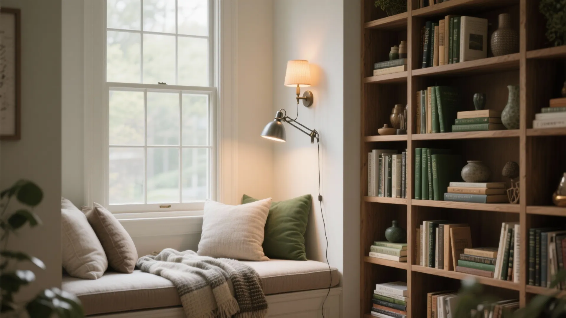 Idea 3: Create a reading nook with vertical storage