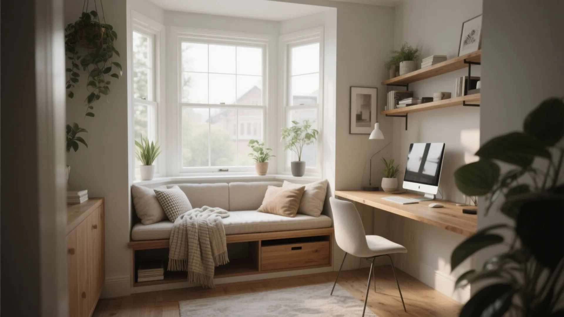 2) Add a Cozy Sitting or Work Nook