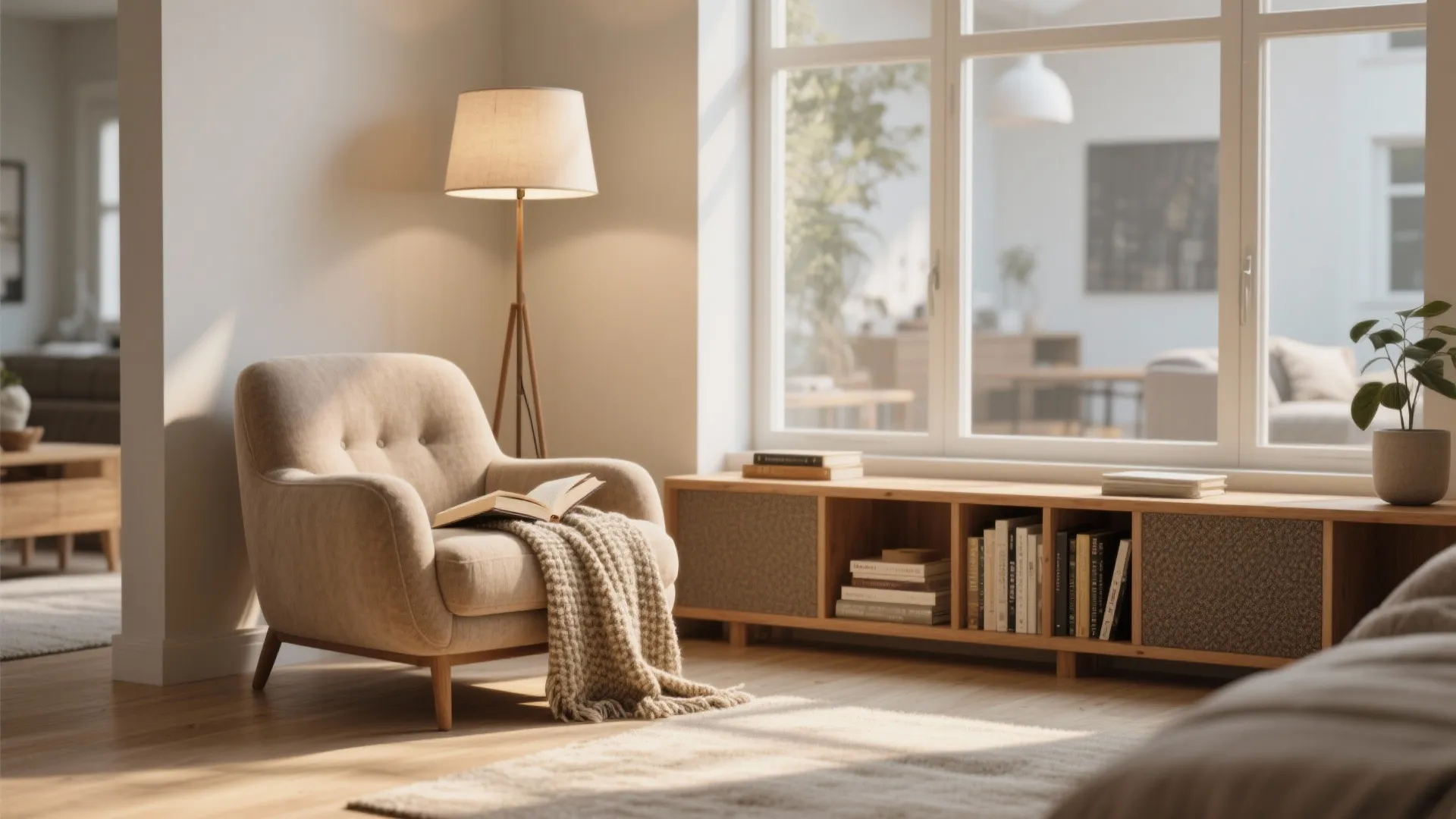 1. Stack functions: open-plan main level with zoned corners