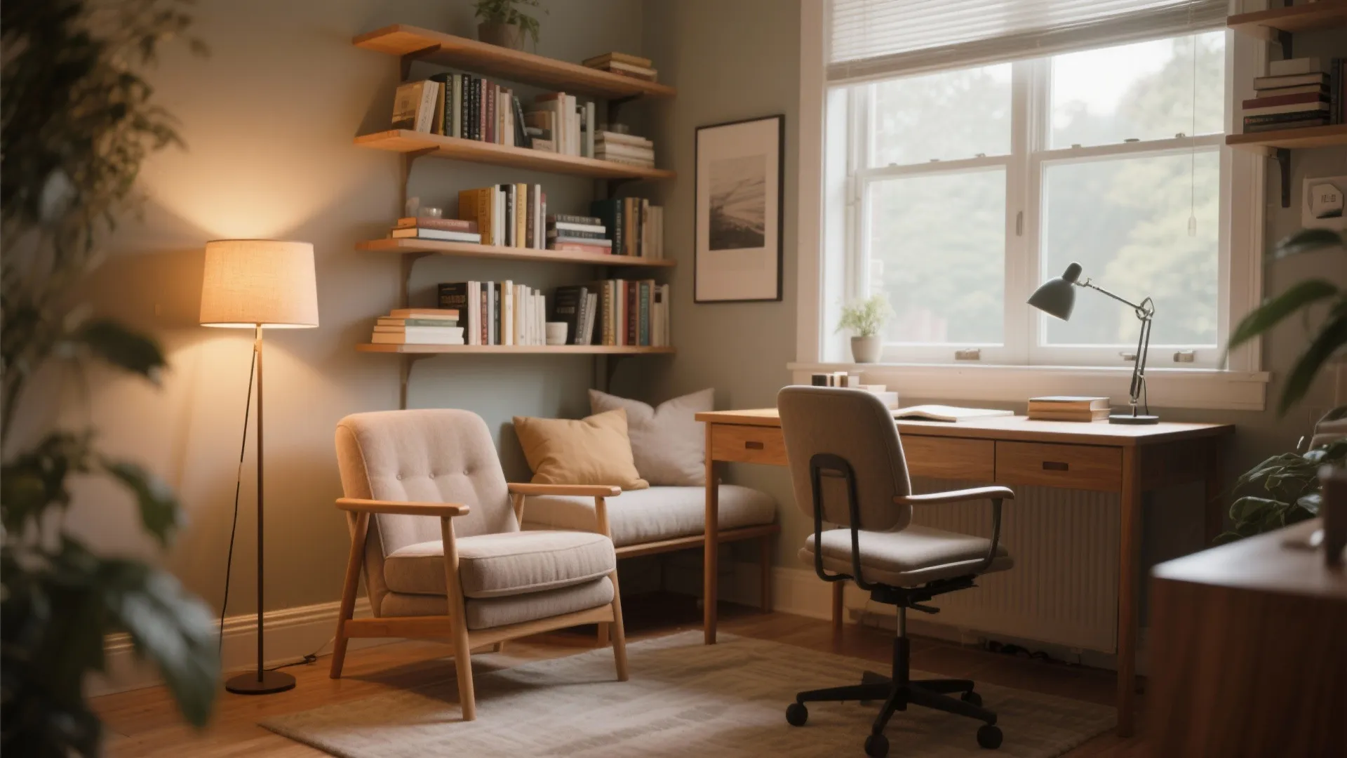 1. The Cozy Reading Nook Office