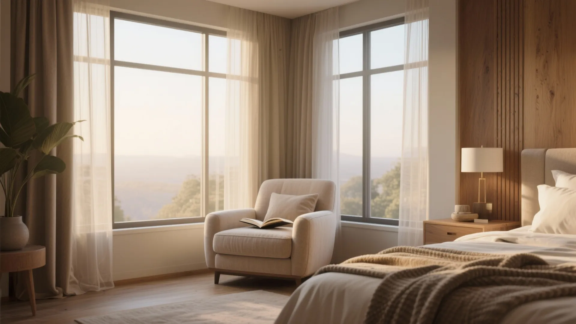 Idea 1: A Reading Nook with Panoramic Windows