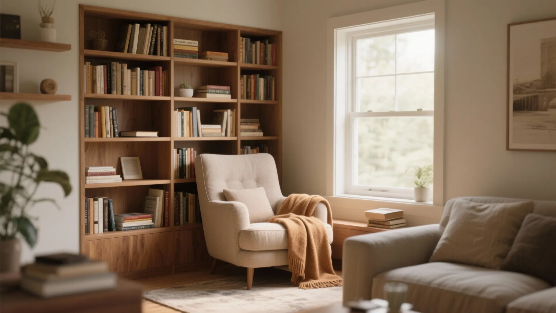 1. Cozy Reading Nook with Built-in Shelves