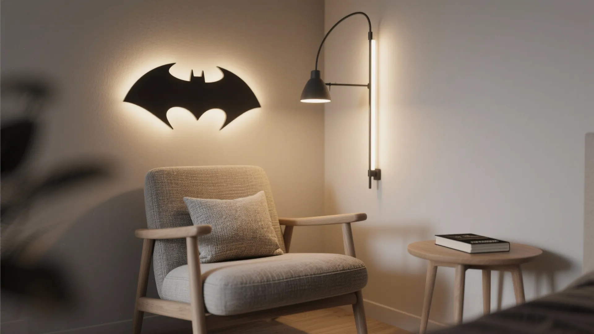 1. Accent a Reading Nook with a Superhero Silhouette