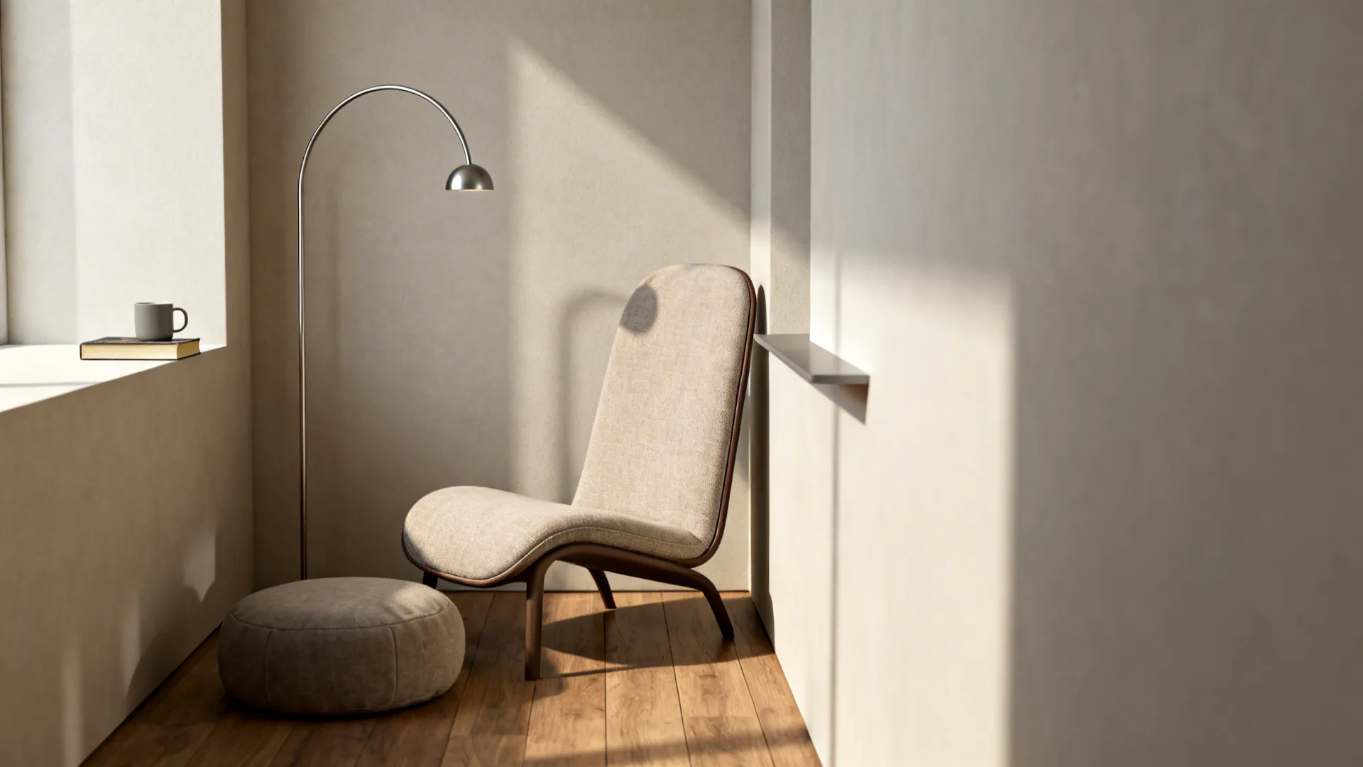 1. Cozy Reading Nook with a Slim Armchair