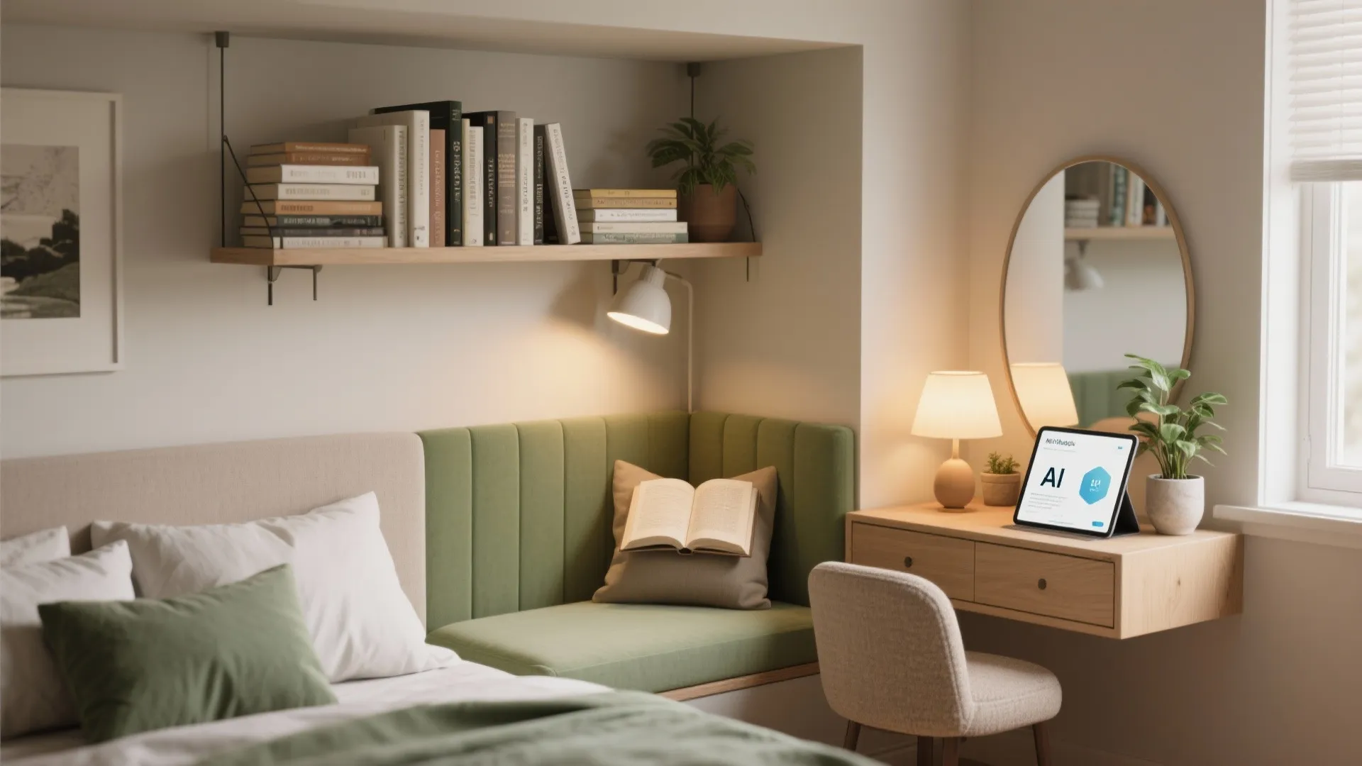 5. Curated nooks and smart tech touches