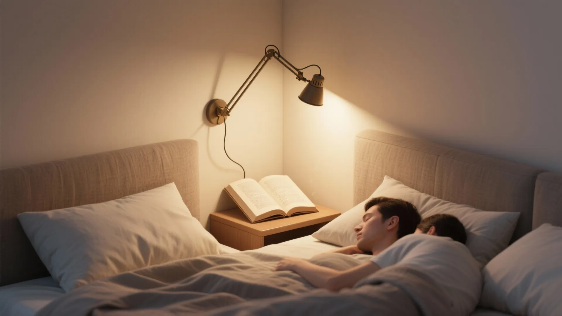 2. Adjustable Torch Above Bed for Reading Nooks