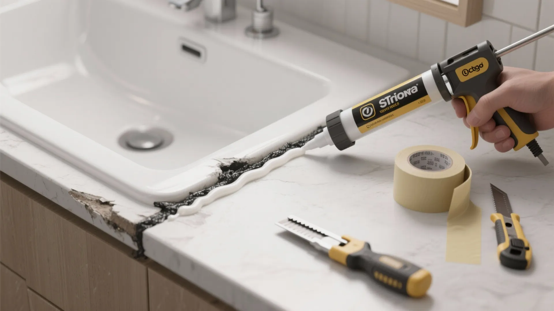 2. Replace failing caulk and seals