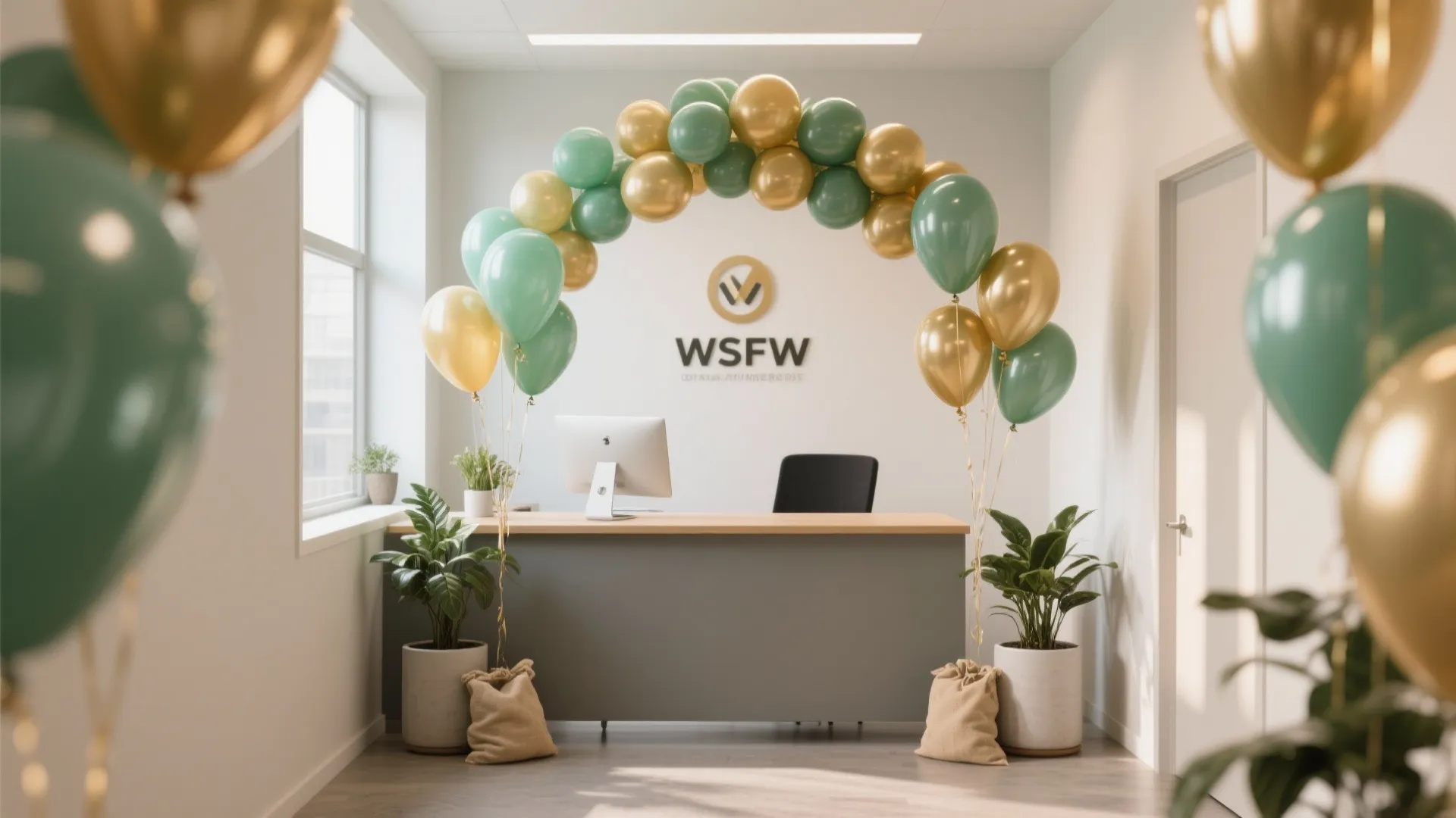 1. Compact Balloon Arch for Reception