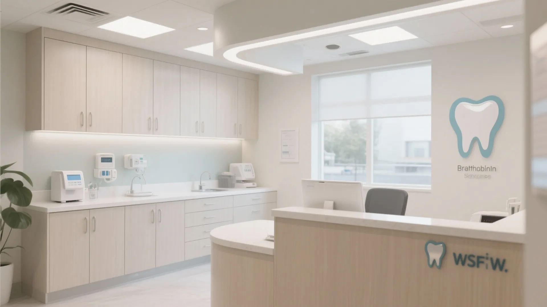 1. Hidden Storage Behind Reception