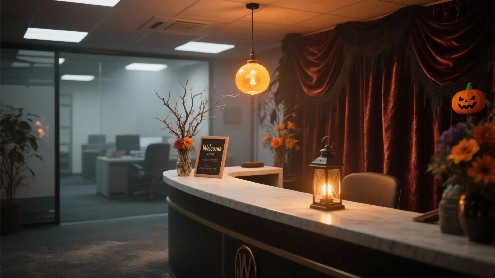 1. Creepy Reception Makeover